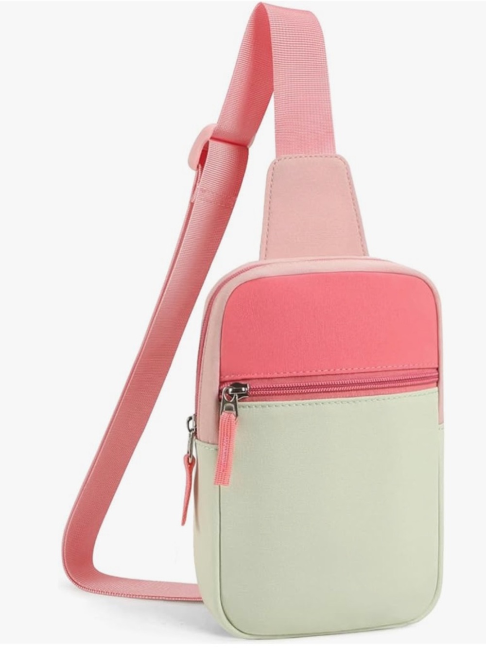 Amazon Colorblock Crossbody Bag - Pink & Cream